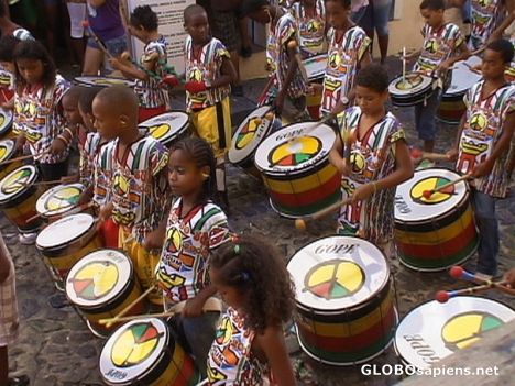 Postcard Young drummers