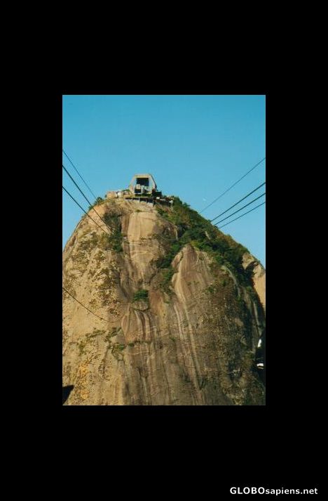 Postcard Cable car to the top of Sugarloaf