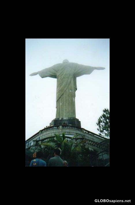 Postcard The back of the statue