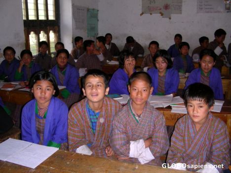 Postcard Inside a classroom