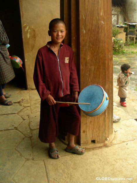 Postcard young monk