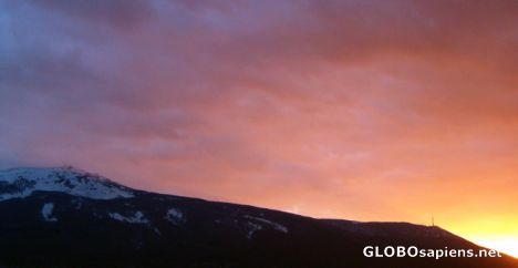 Postcard sunset over  Vitosha mountain