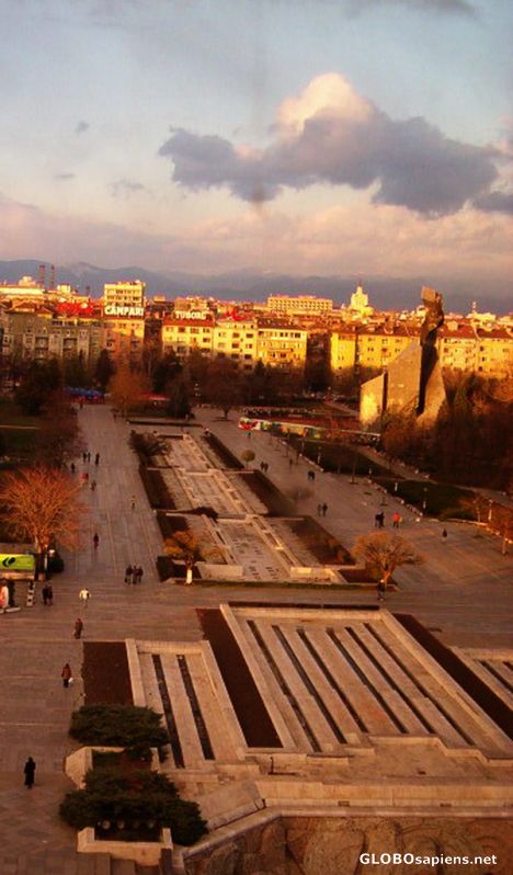 Postcard sunset over Sofia