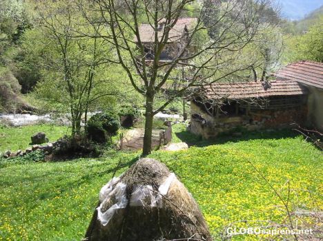 Postcard Bulgarian village in spring