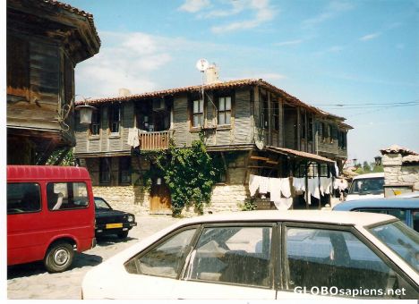 Postcard Unchanged town.