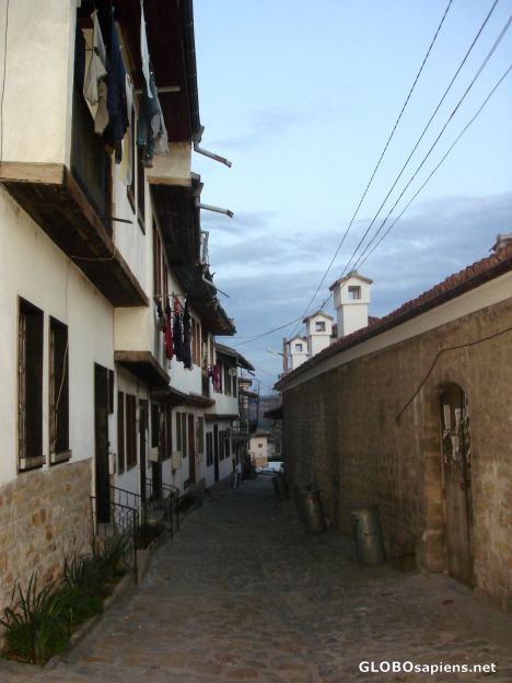 Postcard A narrow deserted street