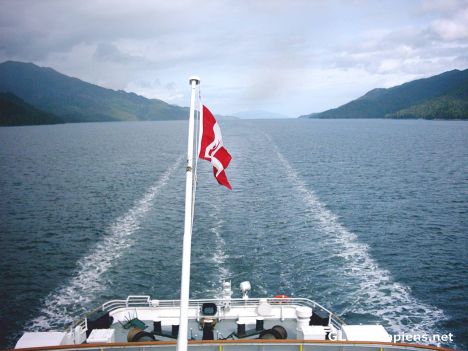 Postcard Ferry from Prince Rupert to Pt Hardy