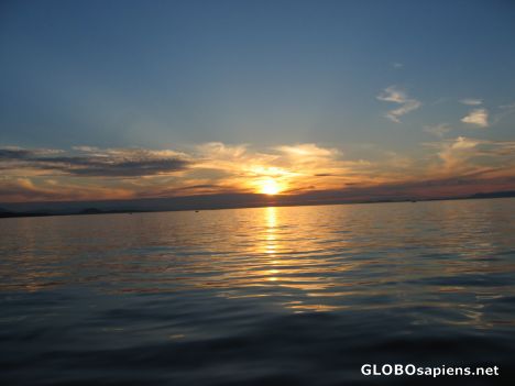 Postcard Sunset Out On The Ocean