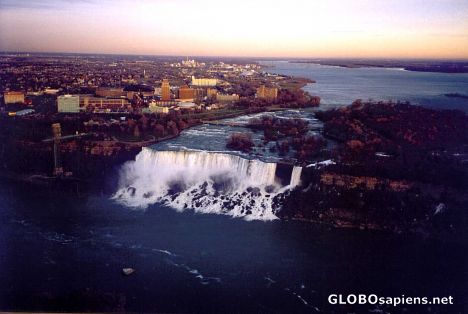 Postcard NF3o4: American Falls Dusk