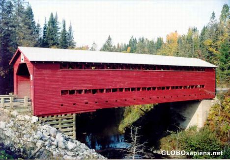 Postcard Covered bridge near Low