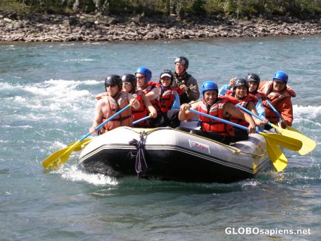 Postcard White water rafting in Bragg Creek
