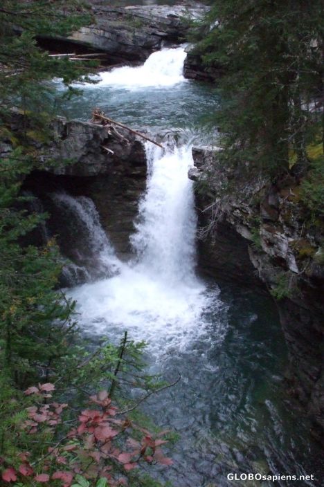 Postcard Johnston Canyon Falls