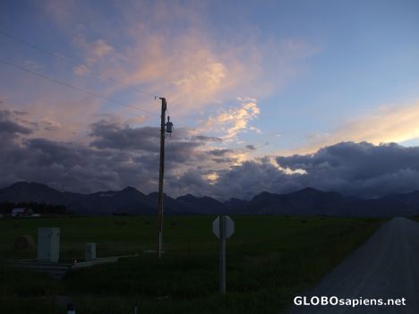 Postcard Stormy sunset