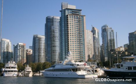 Postcard Downtown Vancouver from the water