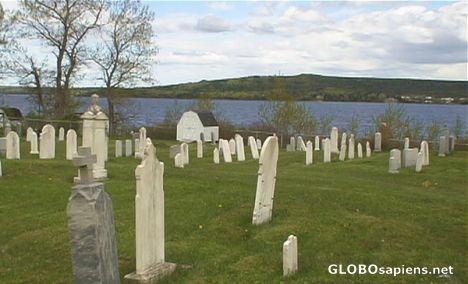 Postcard Lewisporte cemetery