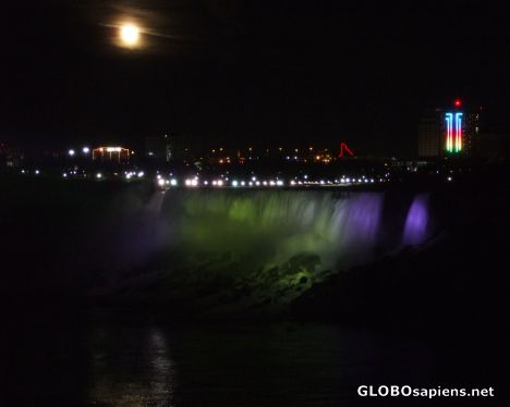 Postcard The Falls at night