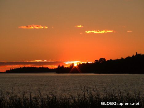 Postcard Glorious Sunset on Lake of the Woods