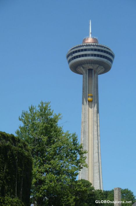 Postcard Skylon Tower - Yellow elevator