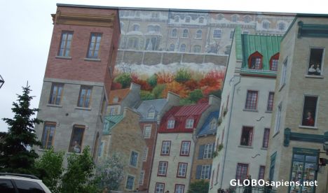 Postcard painted wall