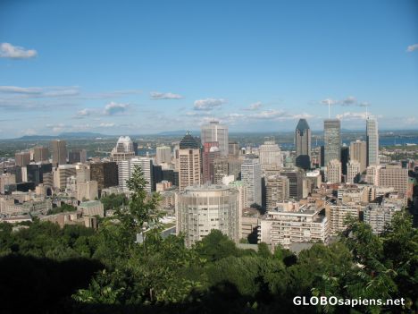 Postcard View from the lookout on Mont Royal.