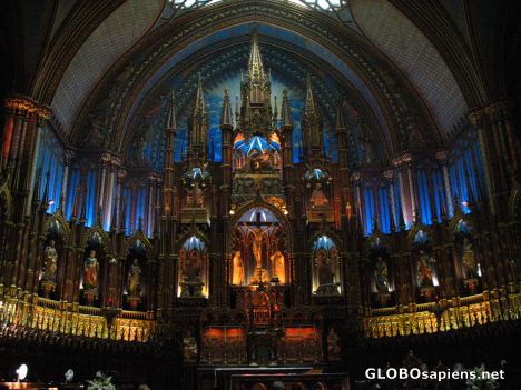 Postcard Interior of the Basilique de Notre Dame IV