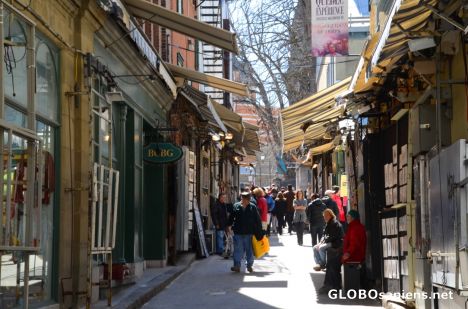 Postcard Quebec City (CA,QC) - an artsy alley