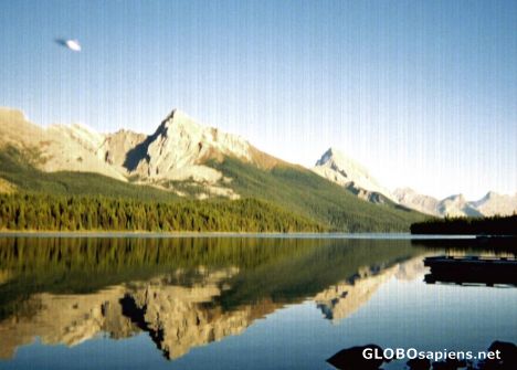 Postcard Maligne Lake