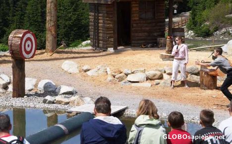 Postcard Lumberjack Show