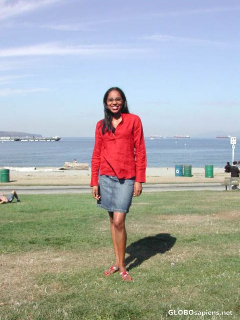 Postcard Me in English Bay, Vancouver 2003