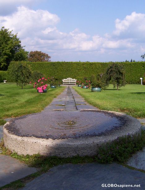 Postcard Fountain at Kingsbrae Gardens In the Rill