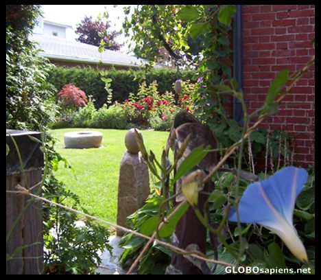 Postcard The secret Garden behind Crocker Hill Store