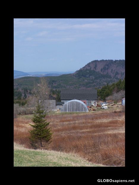 Postcard Scenic Farm by Alma's village limits.
