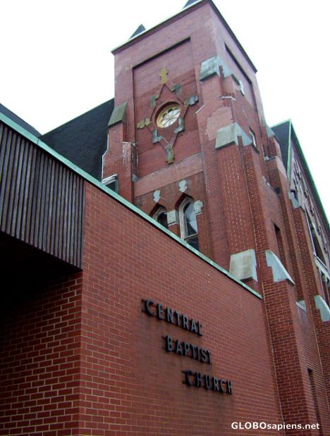 Postcard Central Baptist Church.