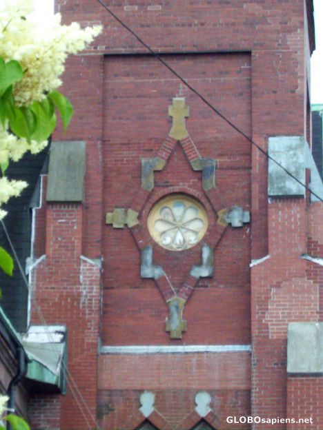 Postcard Details on Steeple of Central Baptist Church
