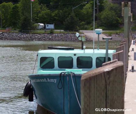 Postcard Boat by Saint Martins` wharf