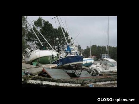 Postcard beached boats