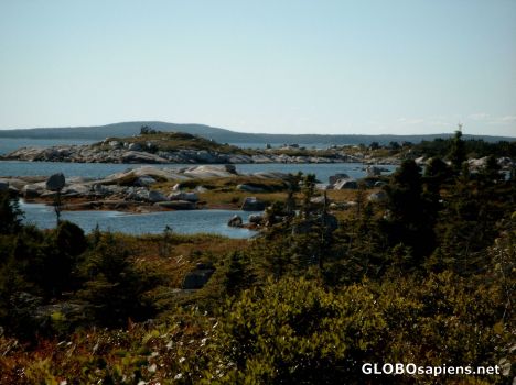 Postcard Coastline nearby Peggys Cove