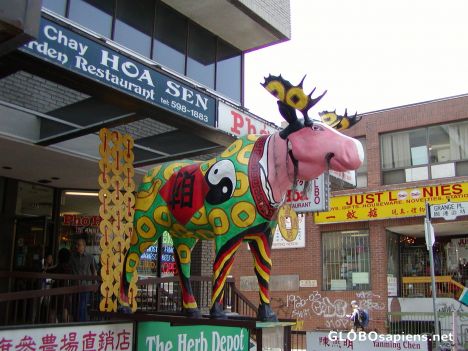 Postcard chinatown Moose art