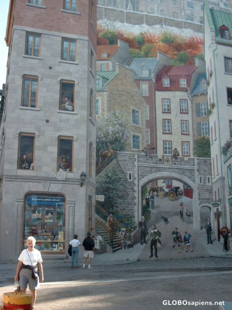 Postcard Wall in Old-Québec