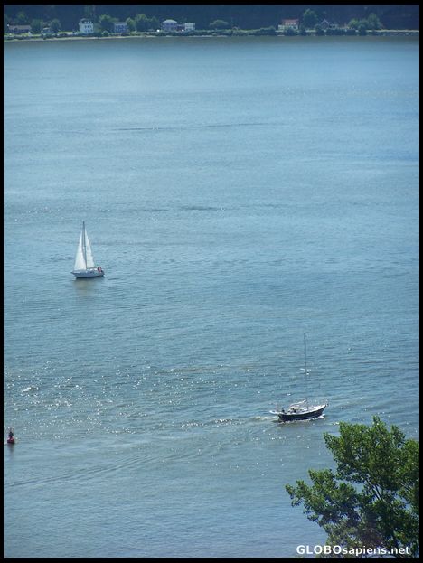 Postcard The Fleuve Saint Laurent between Quebec and Levy