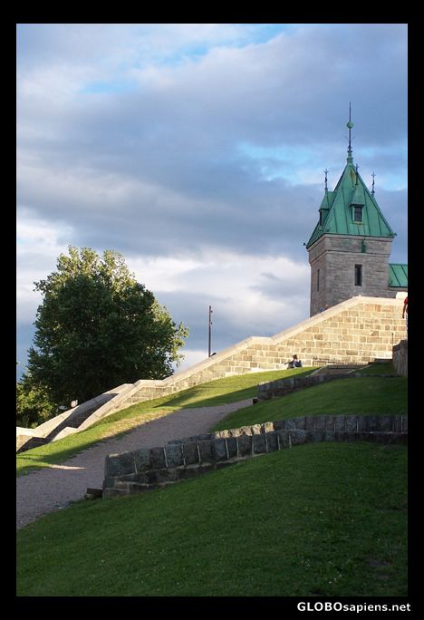 Postcard part of the Vieux-Quebec city wall