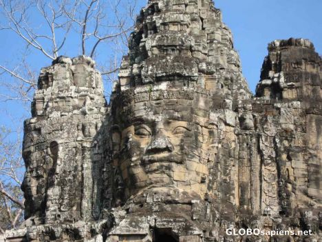 Postcard The Angkor Thom ruins, Main Gate