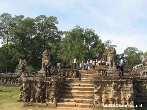 Postcard Ta Phom Ruins - Bayon Temple - 5 Pillar Carving