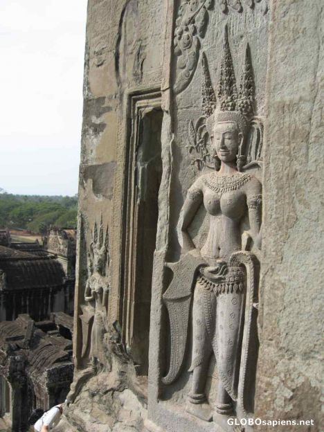 Postcard The Angkor Wat - view from the Upper Level