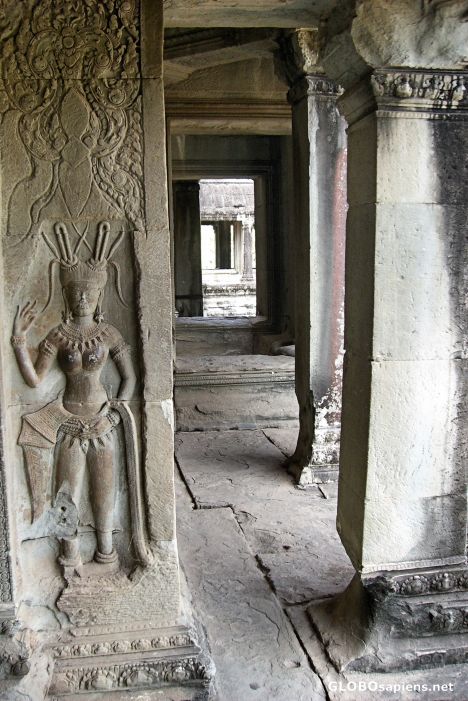 Postcard Interior of Angkor Wat Temple