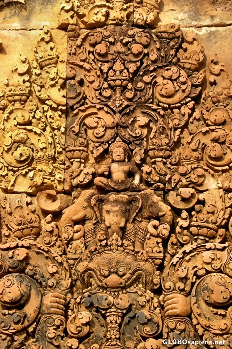 Postcard Wall Carving Detail, Banteay Srei Temple