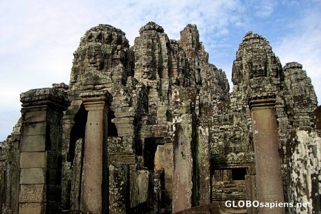 Postcard Face Towers at Bayon Temple