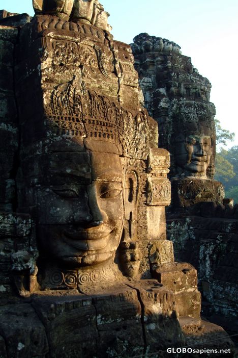 Postcard Bayon's Faces