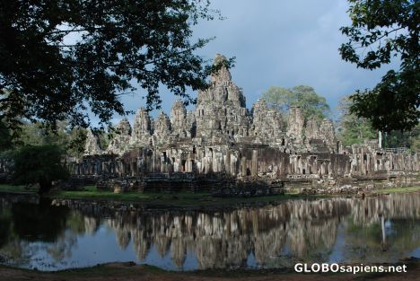 Postcard Reflection of Bayon Temple