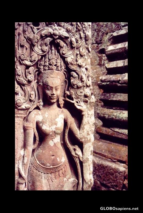Postcard The Bayon, Cambodia